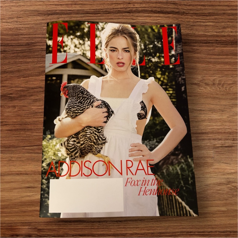 Elle Magazine May 2025 Issue Featuring Addison Rae Cover